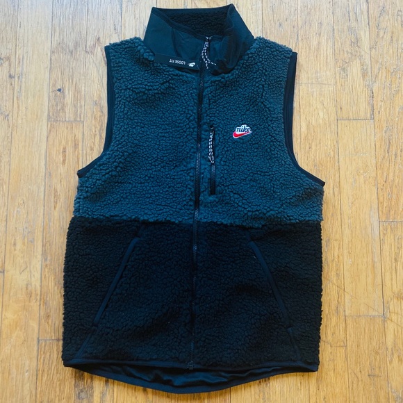 nike fleece vest men's
